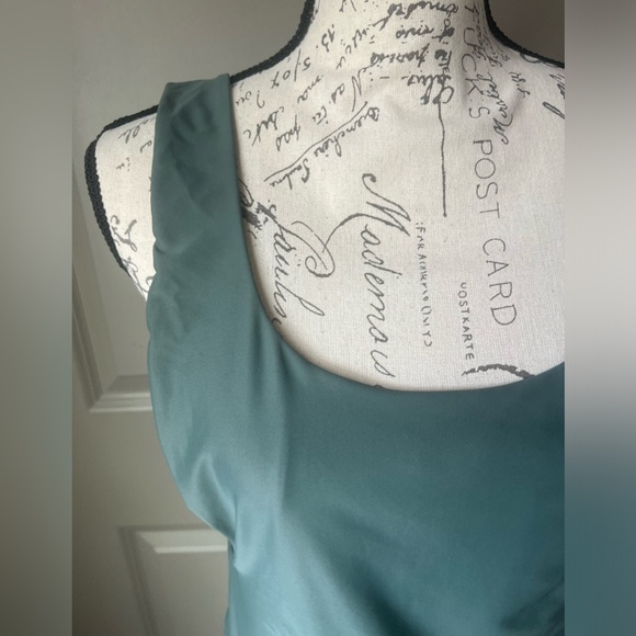 Aerie Low Back Green One Piece - Picture 7 of 9